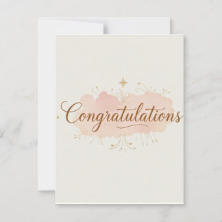 Carte de Félicitations – Message Simple et Élégant