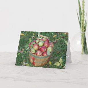 Carte de félicitations "Panier rempli de pommes"