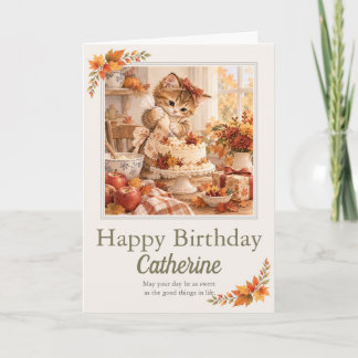 Carte de félicitations personnalisée pour chaton d