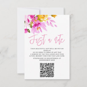 Carte de félicitations pour bébé Fleurs roses
