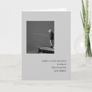 Carte de félicitations pour la retraite / Pêche