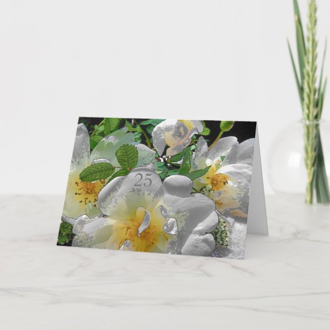 Carte de félicitations pour le 25e anniversaire du (Devant)