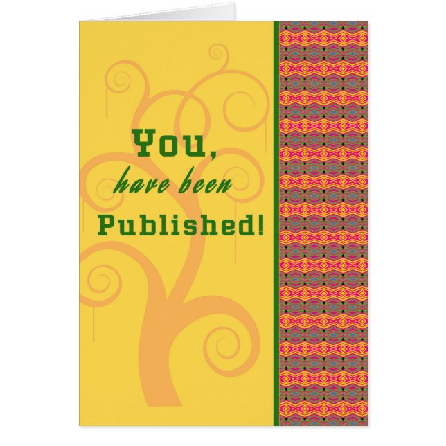 Carte de félicitations pour le premier livre publi (Devant)