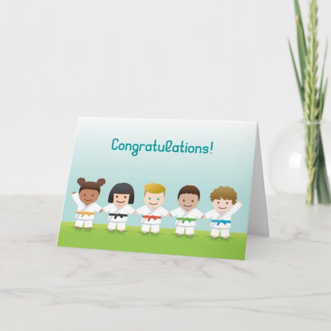 Carte de félicitations pour les enfants du monde d (Devant)