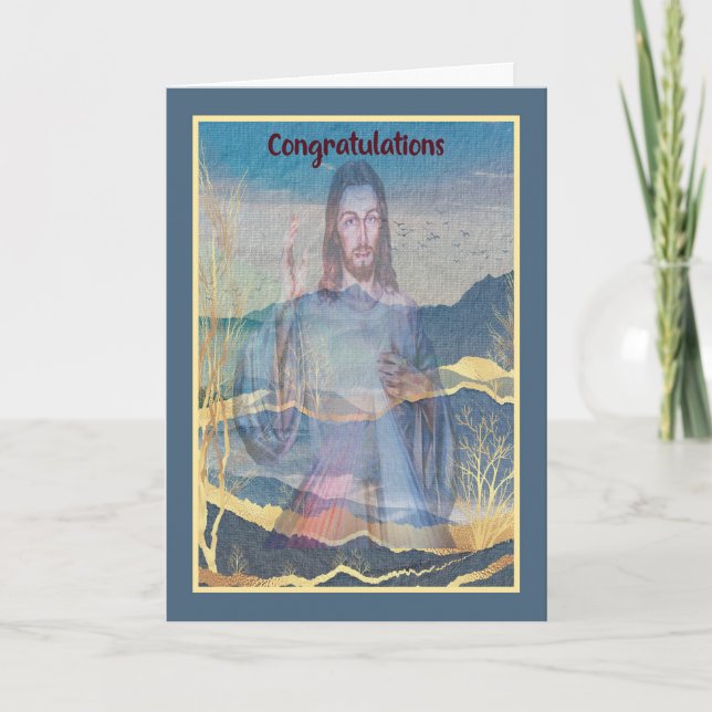 Carte de Félicitations pour l'ordination sacerdota (Devant)