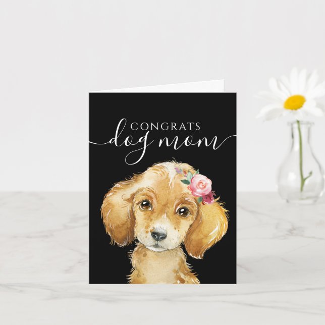 Carte de félicitations pour maman de chien (Petite plante)