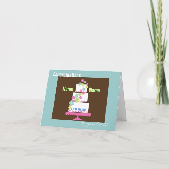 Carte de félicitations pour Mariage entièrement Cu (Devant)