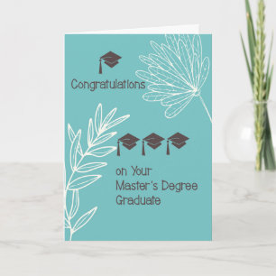 Carte de félicitations pour Master's Degree