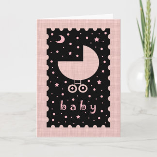 Carte de félicitations pour nouveau-né fille