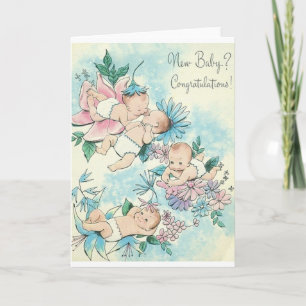 Carte de félicitations Retro New Baby