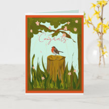 Carte de félicitations Sunny Robin