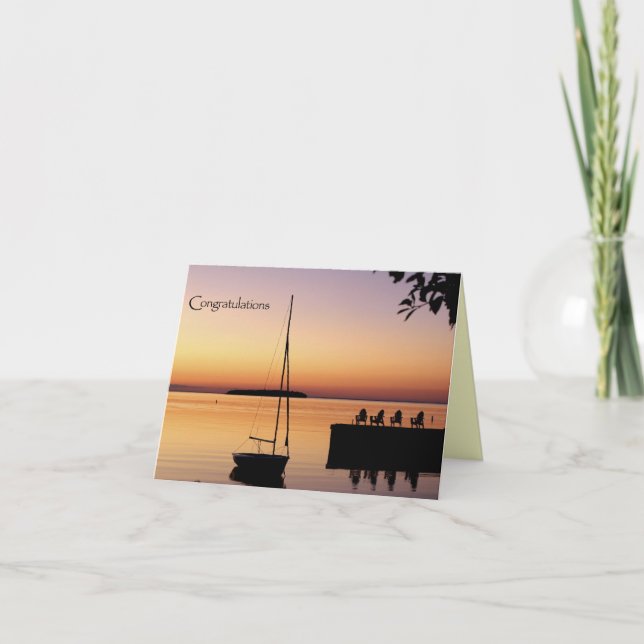 Carte de félicitations Sunset Silhouette (Devant)