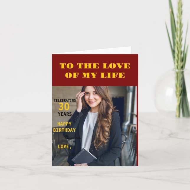 Carte de femme d'amour d'anniversaire joyeuse pers (Devant)