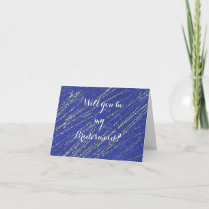 Carte de femme de chambre en marbre moderne bleu e