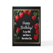 Carte de femme mariée de rose rouge de joyeux anni