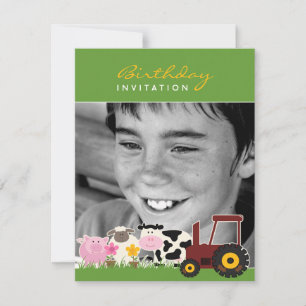 Carte de ferme photo anniversaire