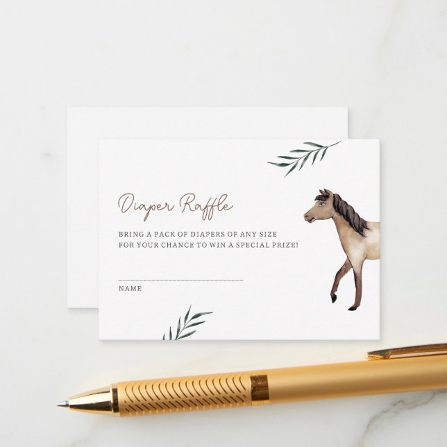 Carte de fermeture à rabat à Cheval (Devant/Arrière en situation)