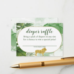 Carte de fermeture de coffre-fort à couches Safari