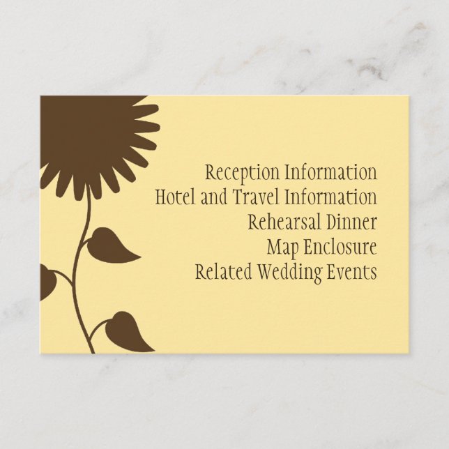 Carte de fermeture de tournesol sur jaune (Devant)