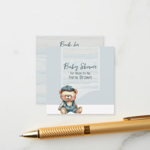 Carte de fermeture du carnet de Baby showers de ch