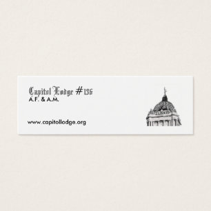 Carte de fermeture éclair de loge de capitol