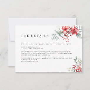 Carte de fermeture pour Berry Poinsettia Détails