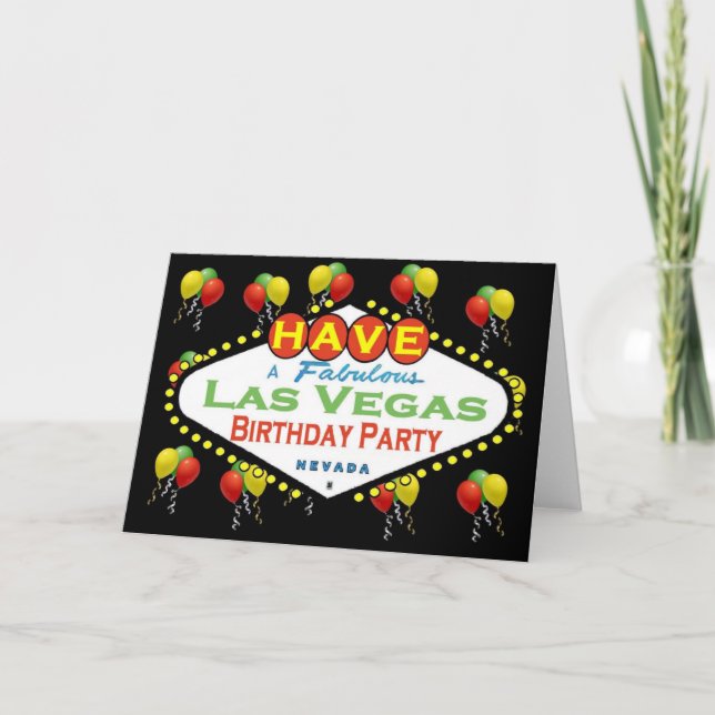 Carte de fête d'anniversaire de Las Vegas (Devant)