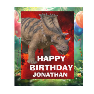 Carte de fête d'anniversaire Dinosaur pour enfants