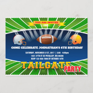 Carte de fête d'anniversaire du football de sports