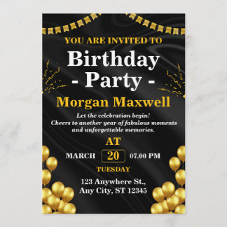 Carte de fête d'anniversaire élégante - CARTE PERS