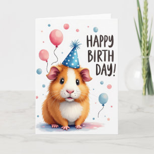 Carte de fête d'anniversaire mignonne