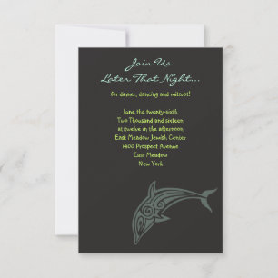 Carte de fête de Bat Mitzvah DOLPHINS DANSEURS