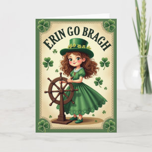 Carte de fête de la fille irlandaise