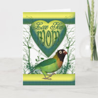 Carte de fête de la mère avec Inséparable