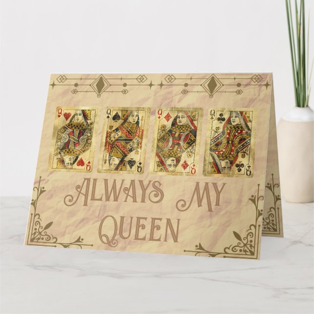 Carte de fête de la Reine de mon coeur (Devant)
