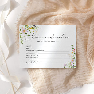 Carte de fête de mariage avec conseils et vœux pou