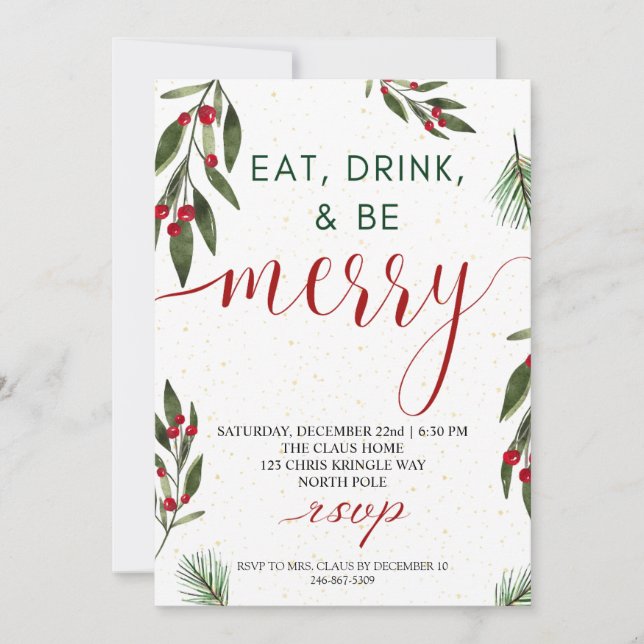 Carte de fête de Noël (Devant)