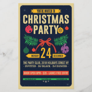 Carte de fête de Noël rétro