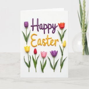 Carte de Fête de Pâques Fleur de Printemps