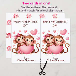 Carte de fête de Saint-Valentin pour les petits si