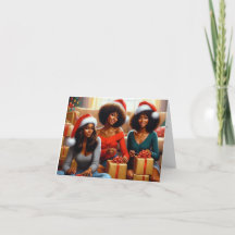 Carte de fête d'emballage de cadeaux de Noël 