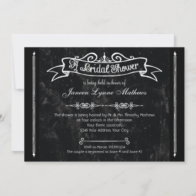 Carte de Fête des mariées à balayage rustique (Devant)