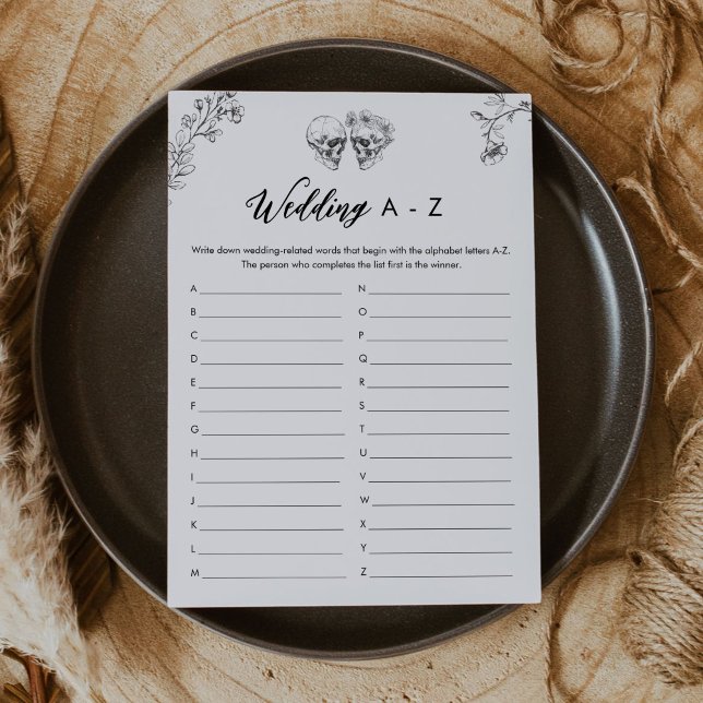 Carte de Fête des mariées A-Z GOTHIC LOVE Mariage (Créateur téléchargé)