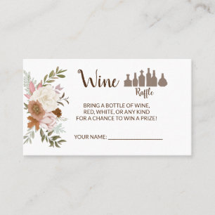 Carte de Fête des mariées Boho Autumn Wine Raffe T