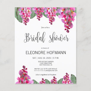 Carte de Fête des mariées Budget Pink Fuchsia Wist