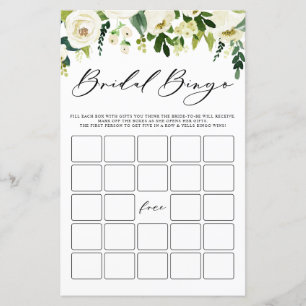 Carte de Fête des mariées Fleurs blanches d'hiver