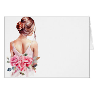 Carte de Fête des mariées Mariage Aquarelle modern