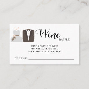 Carte de Fête des mariées Mariage B & G Wine Raffl
