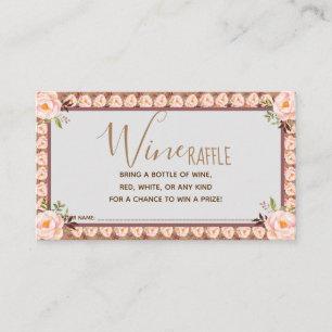 Carte de Fête des mariées Mariage de vin rose Flor