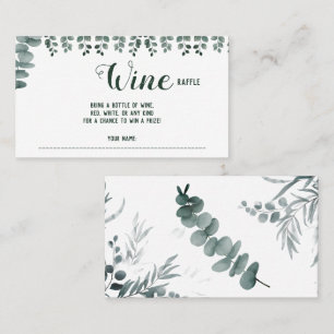 Carte de Fête des mariées Mariage Eucalyptus Wine 